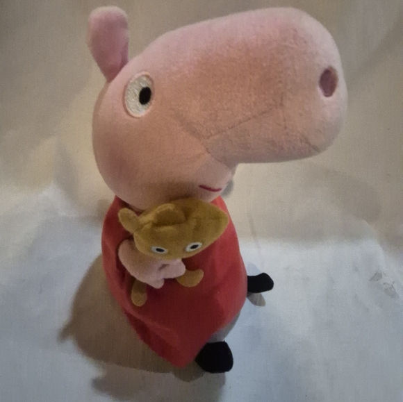 Peppa Pig Plush Toy with Teddy Bear - Picture 1 of 5